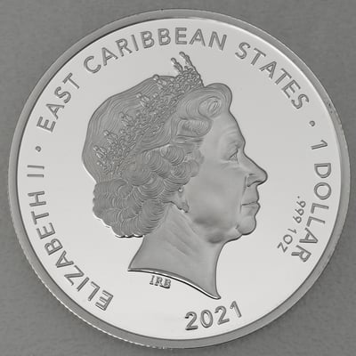 Silbermünze 1oz "Gecko" 2021 (vergoldet) Eastern Caribbean 8 (Anguilla) - Miniaturansicht 2