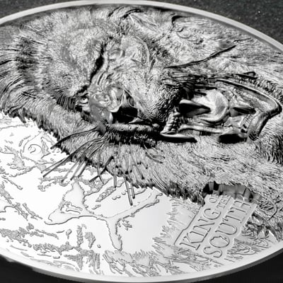 Silbermünze 1kg "King of the South - Lion" 2023 (PP/HR) Cook Islands - Miniaturansicht 5