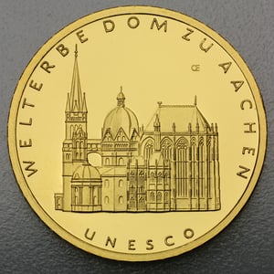 Goldmünze 100 Euro "Aachen" 2012 Unesco-Weltkulturerbe (Deutschland) - Hauptansicht