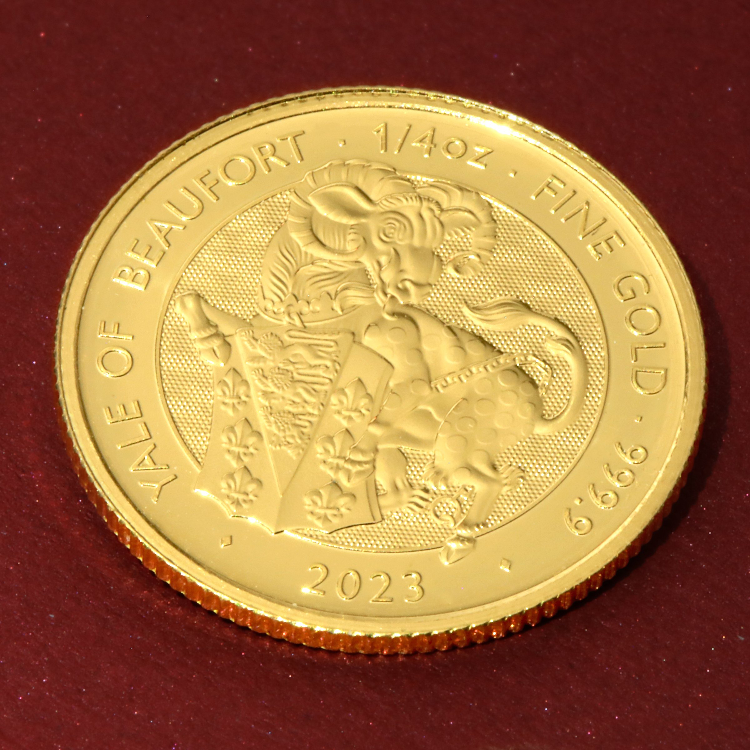 Goldmünze 1/4oz "The Yale of Beaufort" 2023 Royal Tudor Beasts (Großbritannien) - Detailansicht 4