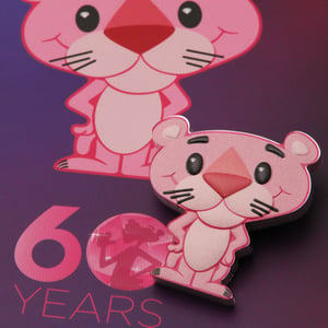 Silbermünze 1oz "Pink Panther" 2024 (koloriert) Minted Mini (Tuvalu) - Miniaturansicht 5