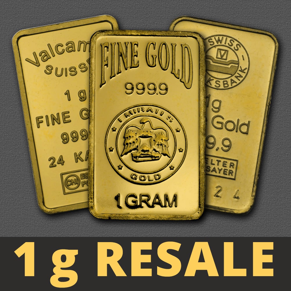 Goldbarren 1g "Resale" (div. Hersteller) - Hauptansicht