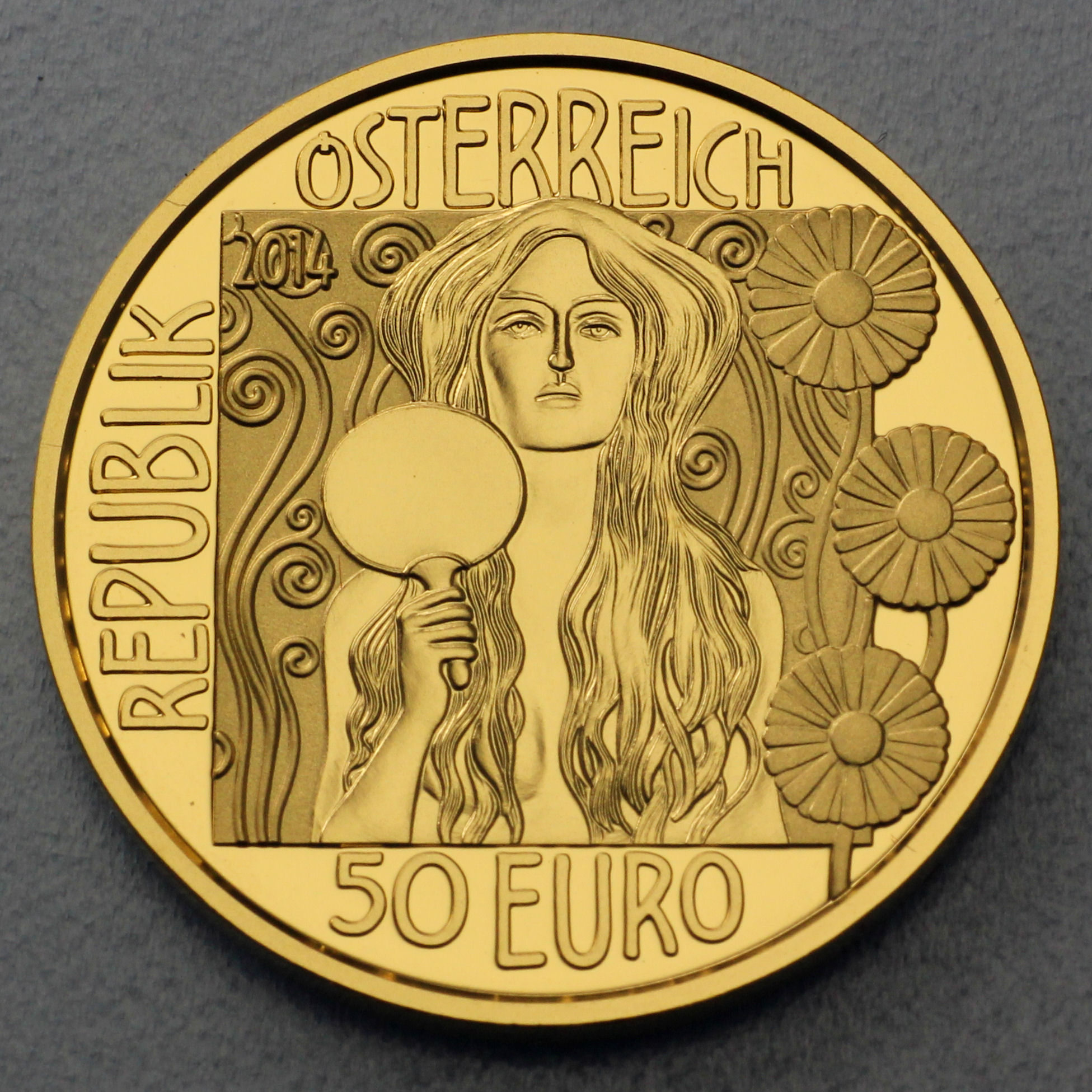 Goldmünze 50 Euro "Judith II" 2014 (PP) Klimt und seine Frauen (Österreich) - Detailansicht 1