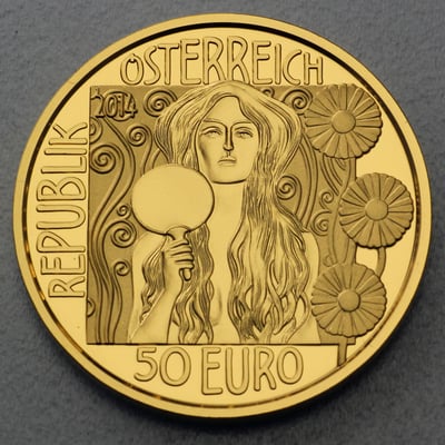 Goldmünze 50 Euro "Judith II" 2014 (PP) Klimt und seine Frauen (Österreich) - Miniaturansicht 2