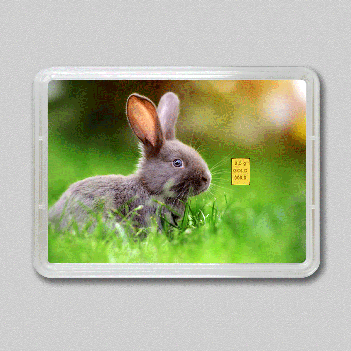 Goldbarren 0,5g "Ostern" (Flip) - Hauptansicht