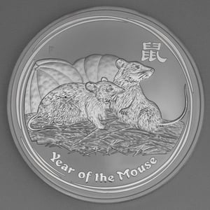 Silbermünze 1/2kg "Maus" 2008 Lunar II – Year of the Mouse (Australien) - Miniaturansicht 1