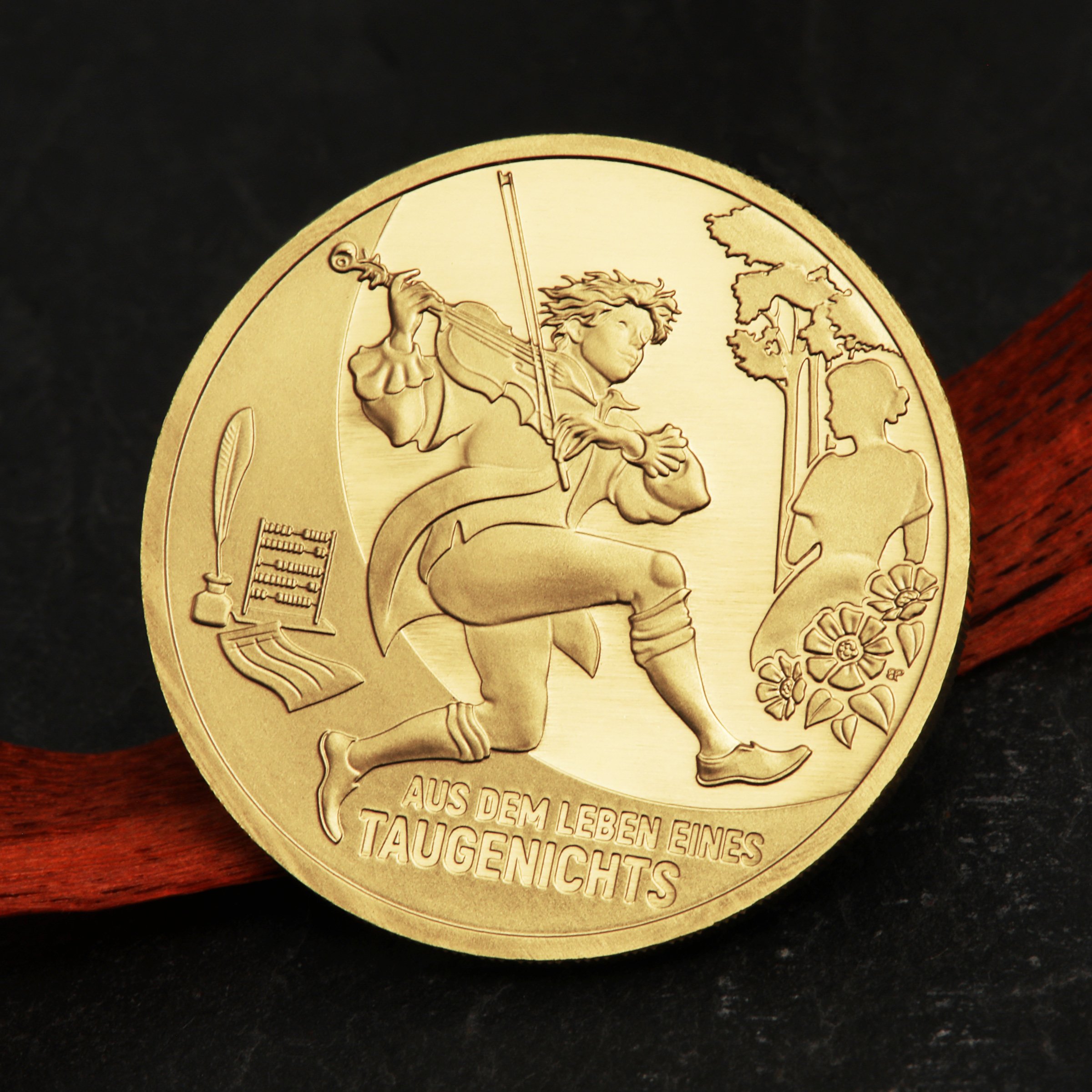 Goldmünze 100 Euro "Leben eines Taugenichts" 2025 Meisterwerke der deutschen Literatur (Deutschland) - Detailansicht 5