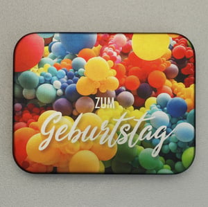 Geschenk-Box "Zum Geburtstag - Ballons" (eckig) image