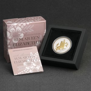 Silbermünze 1oz "H.M. Queen Elizabeth II 100th Anniversary" 2026 (PP/vergoldet) (Australien) - Miniaturansicht 5