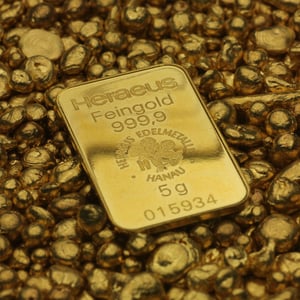 Goldbarren 5g HERAEUS geprägt - Miniaturansicht 5