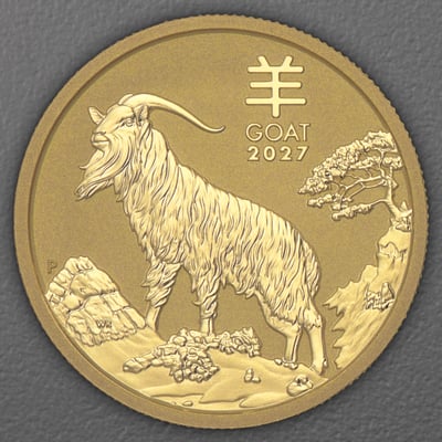 Goldmünze 1/2oz "Ziege" 2027 Lunar III – Year of the Goat (Australien) - Hauptansicht