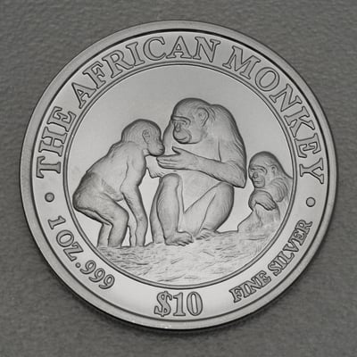Silbermünze 1oz "Affe" 2004 The African Monkey (Somalia) - Miniaturansicht 1