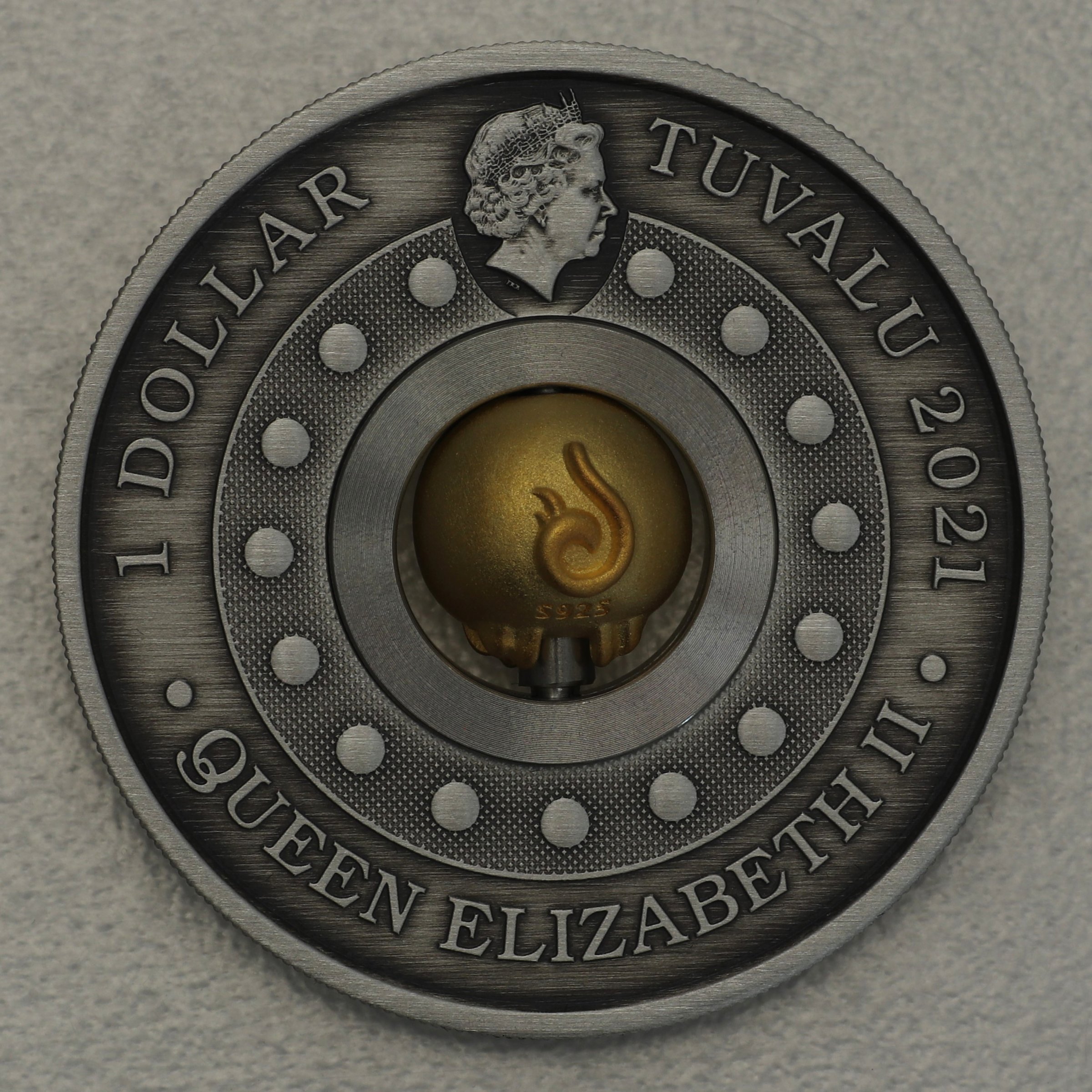 Silbermünze 1oz "Ochse" 2021 (AF) Rotating Charm – Year of the Ox (Tuvalu) - Detailansicht 1