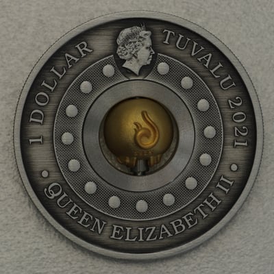 Silbermünze 1oz "Ochse" 2021 (AF) Rotating Charm – Year of the Ox (Tuvalu) - Miniaturansicht 2