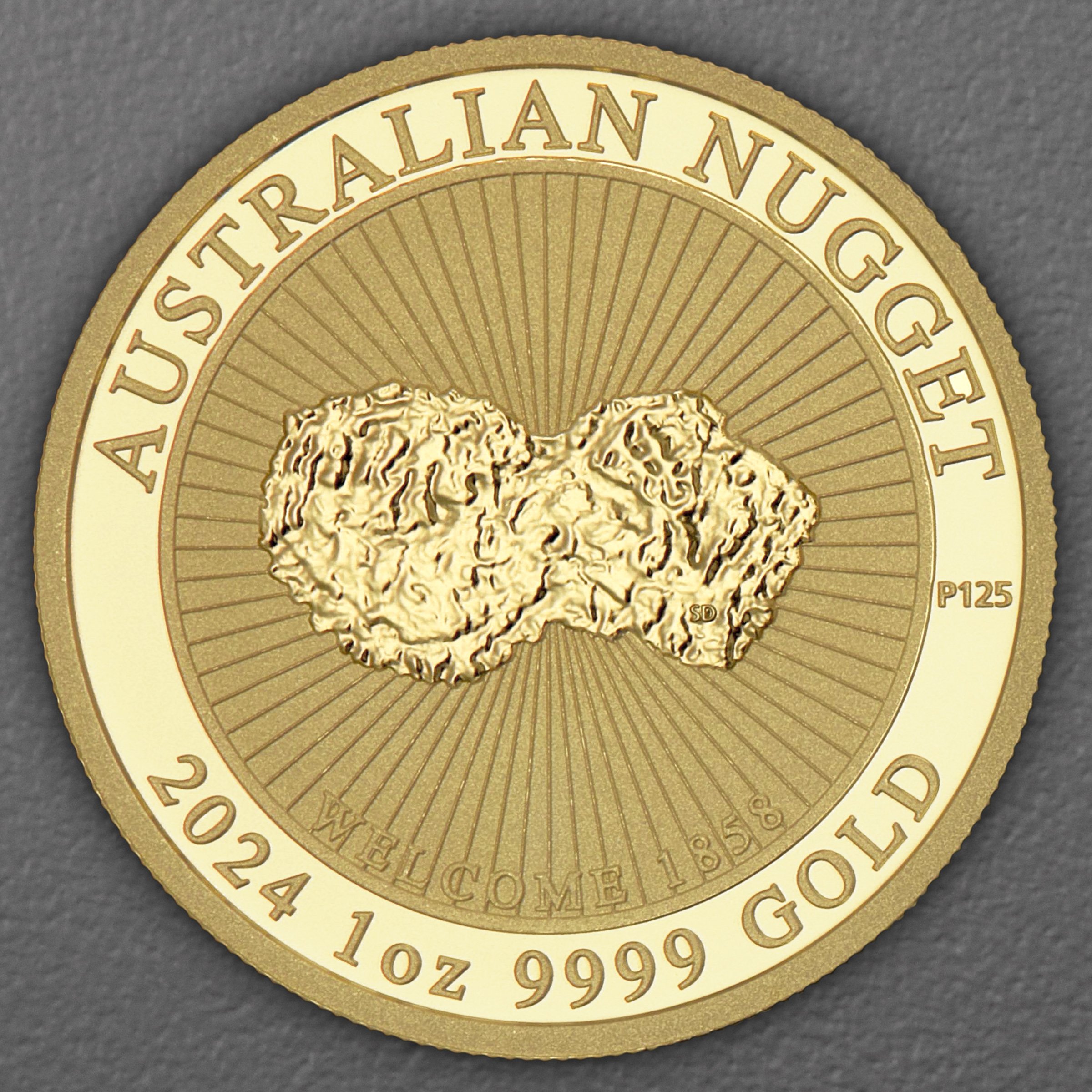 Goldmünze 1oz "Welcome" 2024 Australian Nugget (Australien) - Hauptansicht