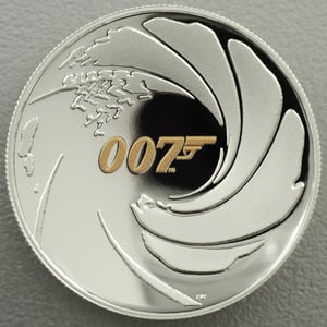 Silbermünze 1oz "James Bond 007" 2020 (PP/HR/vergoldet) James Bond (Tuvalu) - Hauptansicht