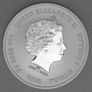 Silbermünze 1oz "Bis Idem Non Est Idem" 2023 (vergoldet) Ottifanten – Ottirand 19% (Tuvalu) - Miniaturansicht 2