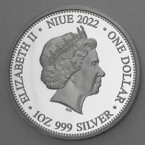 Silbermünze 1oz "Shark vs. Crocodile 2022" Apex Predators 19% (Niue) - Miniaturansicht 2