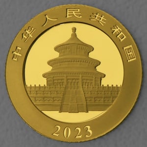 Goldmünze 3g "Panda" 2023 (China) - Miniaturansicht 2