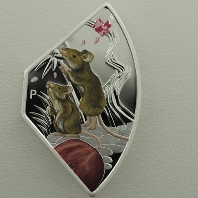 Silbermünzen 4x 1oz "Maus" 2020 (PP/koloriert) Set – 4-teilig Quadrant (Tuvalu) - Miniaturansicht 6