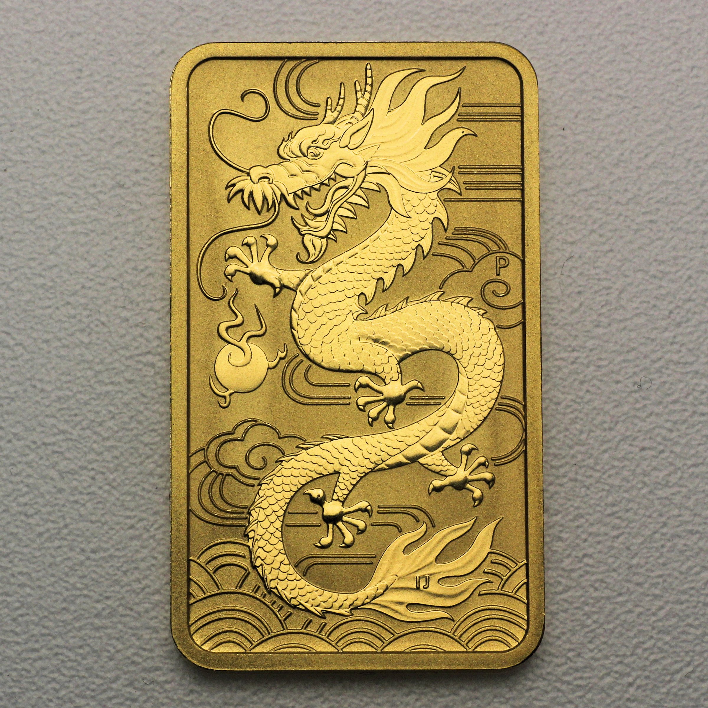 Gold Münzbarren 1oz "Rectangular Dragon" 2018 (Australien) - Detailansicht 2