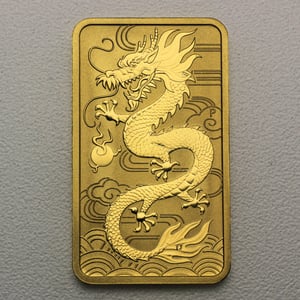 Gold Münzbarren 1oz "Rectangular Dragon" 2018 (Australien) - Miniaturansicht 3