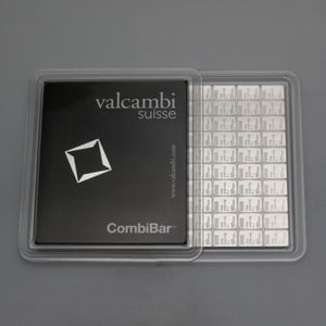 Silbertafel VALCAMBI (100x 1g Ag) "CombiBar" - Hauptansicht
