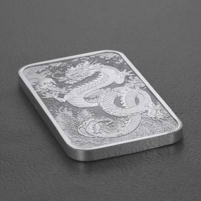 Silber Münzbarren 1oz "Rectangular Dragon" 2024 19% (Australien) - Miniaturansicht 3