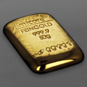Goldbarren 50g UMICORE gegossen - Miniaturansicht 3