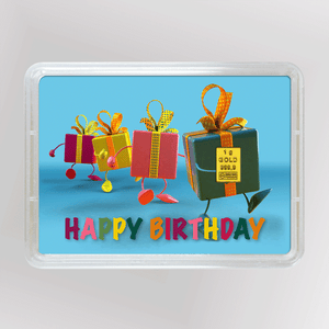 Goldbarren 1g "Geschenke/Happy Birthday" (Flip) - Hauptansicht