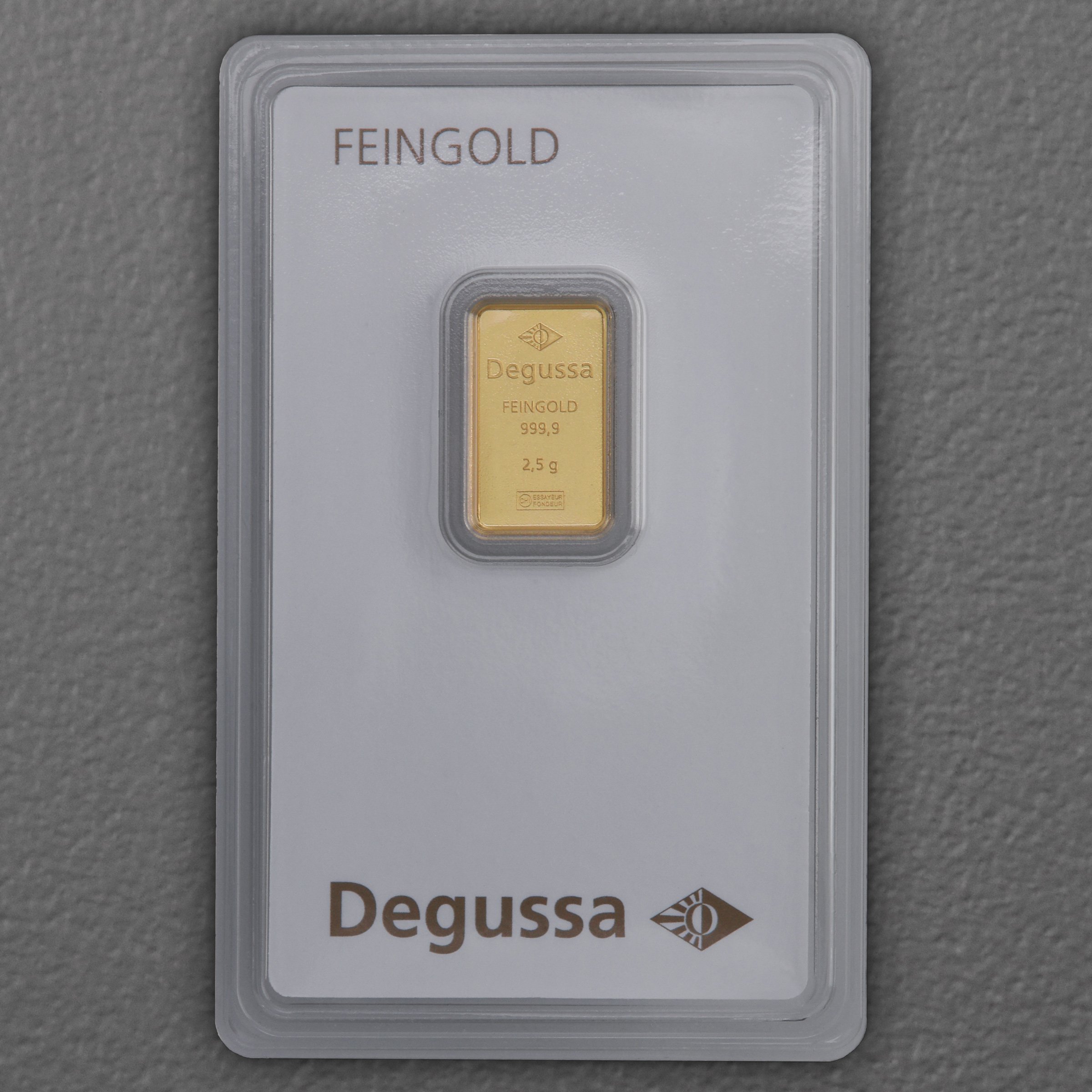 Goldbarren 2,5g DEGUSSA Resale - Hauptansicht