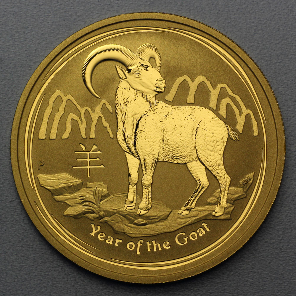 Goldmünze 1/10oz "Ziege" 2015 Lunar II – Year of the Goat (Australien) - Hauptansicht