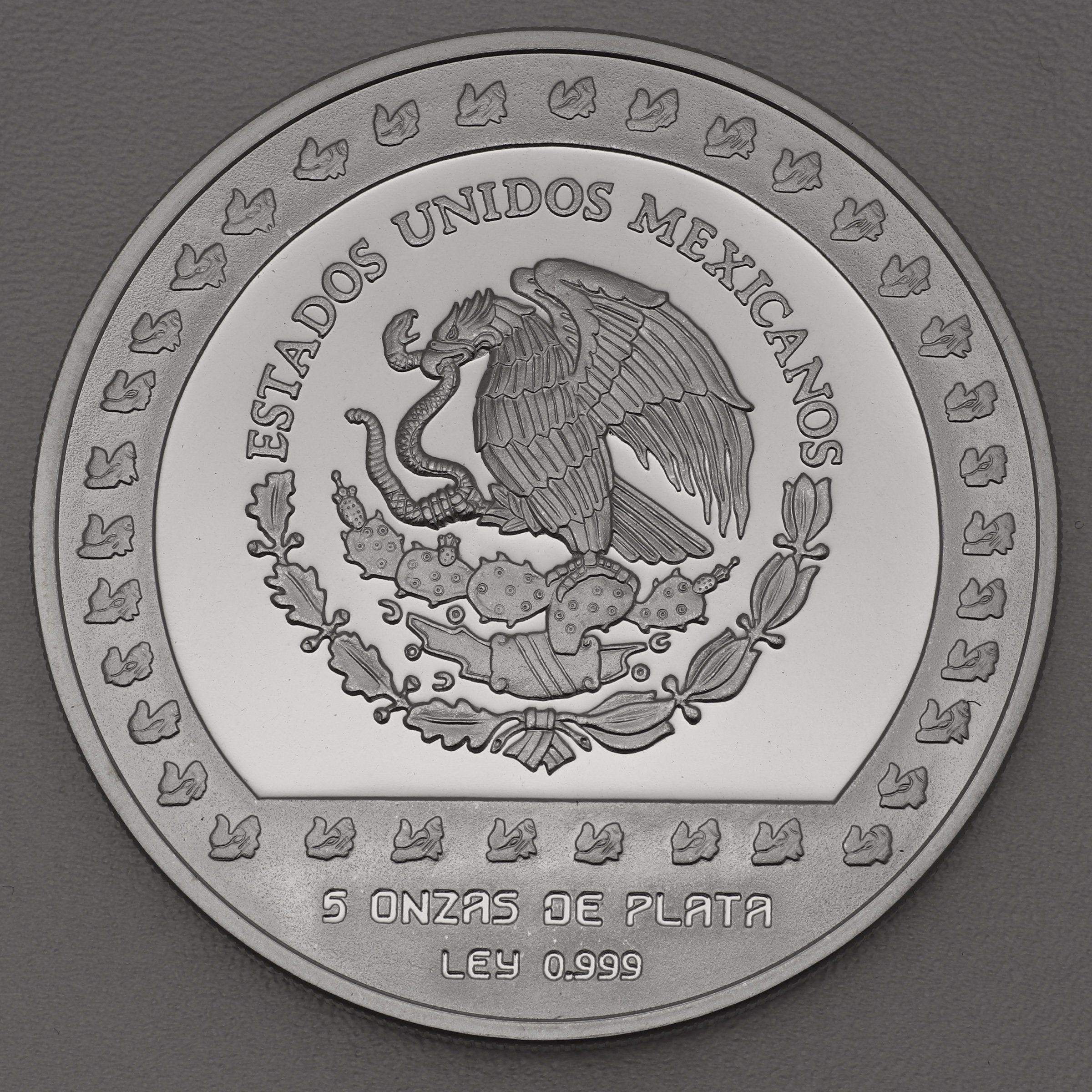 Silbermünze 5oz "Tizoc" 1992 Präkolumbische Kulturen – Azteken (Mexiko) - Detailansicht 1