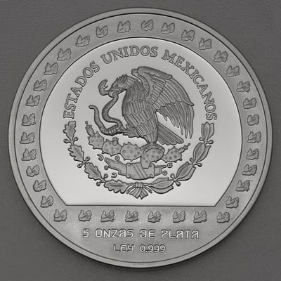 Silbermünze 5oz "Tizoc" 1992 Präkolumbische Kulturen – Azteken (Mexiko) - Miniaturansicht 2