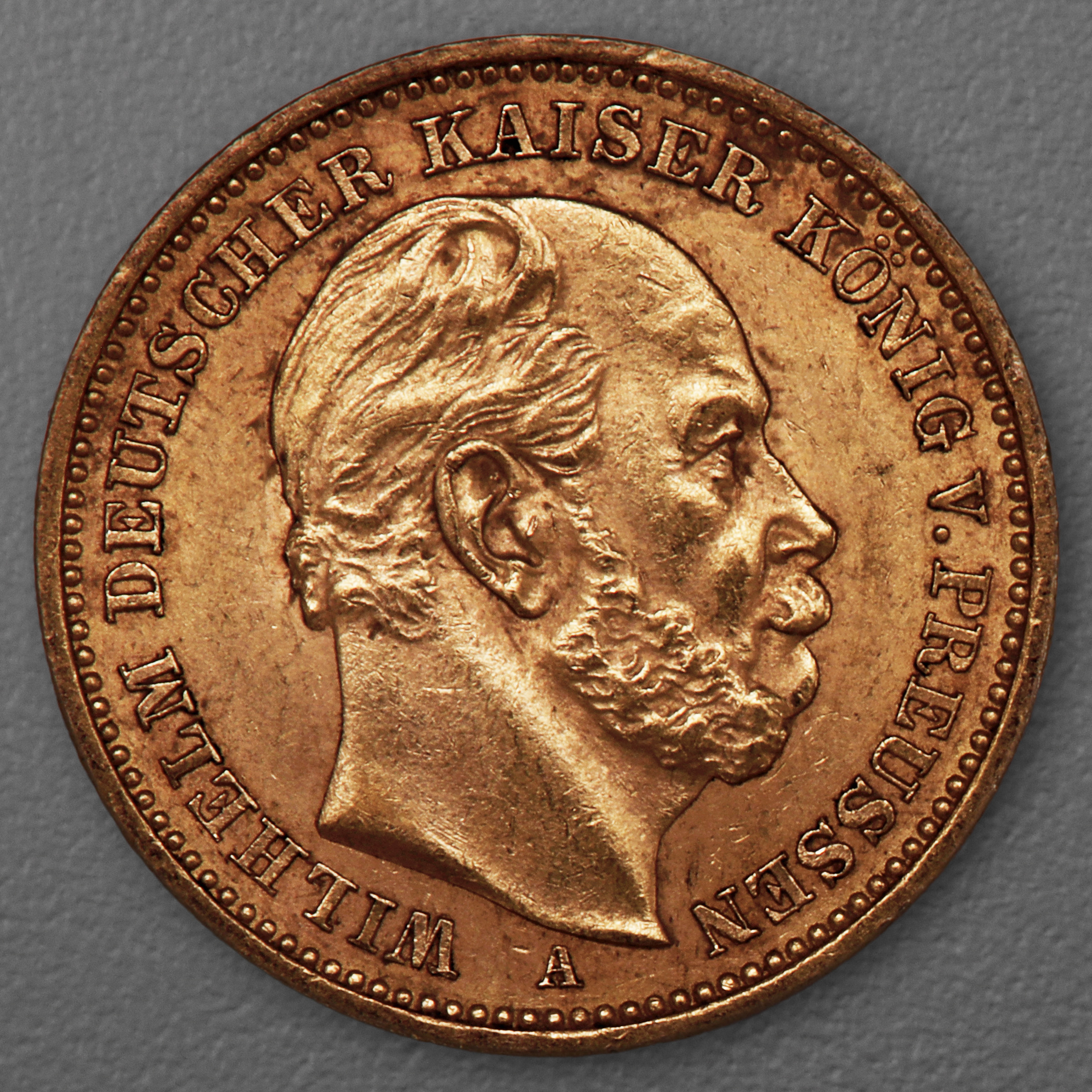Goldmünze 20 Mark "Wilhelm I." 1887-A J.246 (Preußen) - Hauptansicht
