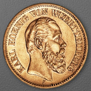 Goldmünze 20 Mark "Karl" 1873-F J.290 (Württemberg) - Hauptansicht