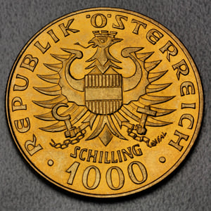 Goldmünze 1000 Schilling "Babenberger" 1976 (Österreich) - Hauptansicht