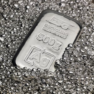 Silberbarren 500g ESG gegossen gravierbar Recyclingsilber - Miniaturansicht 2