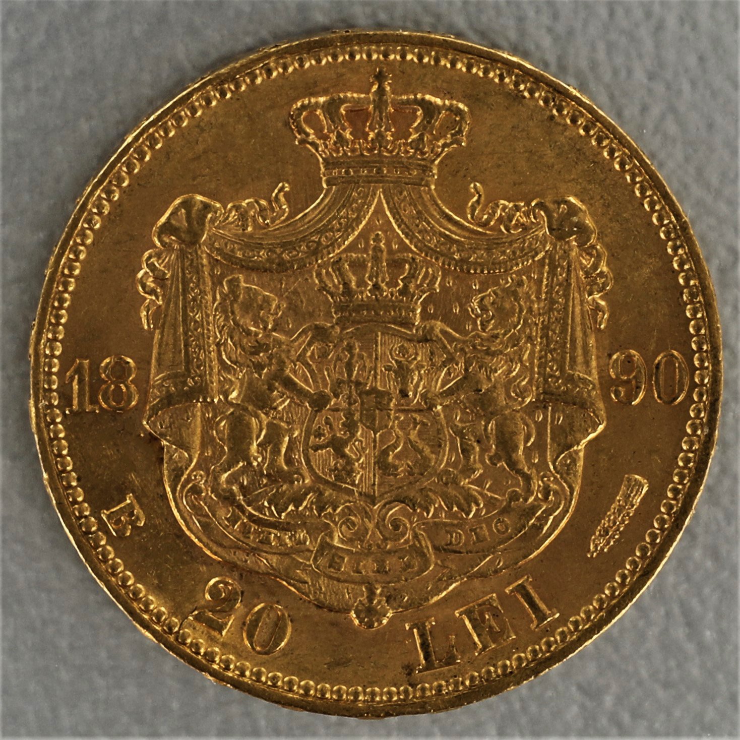 Goldmünze "20 Lei" 1868-1906 (Rumänien) - Detailansicht 1