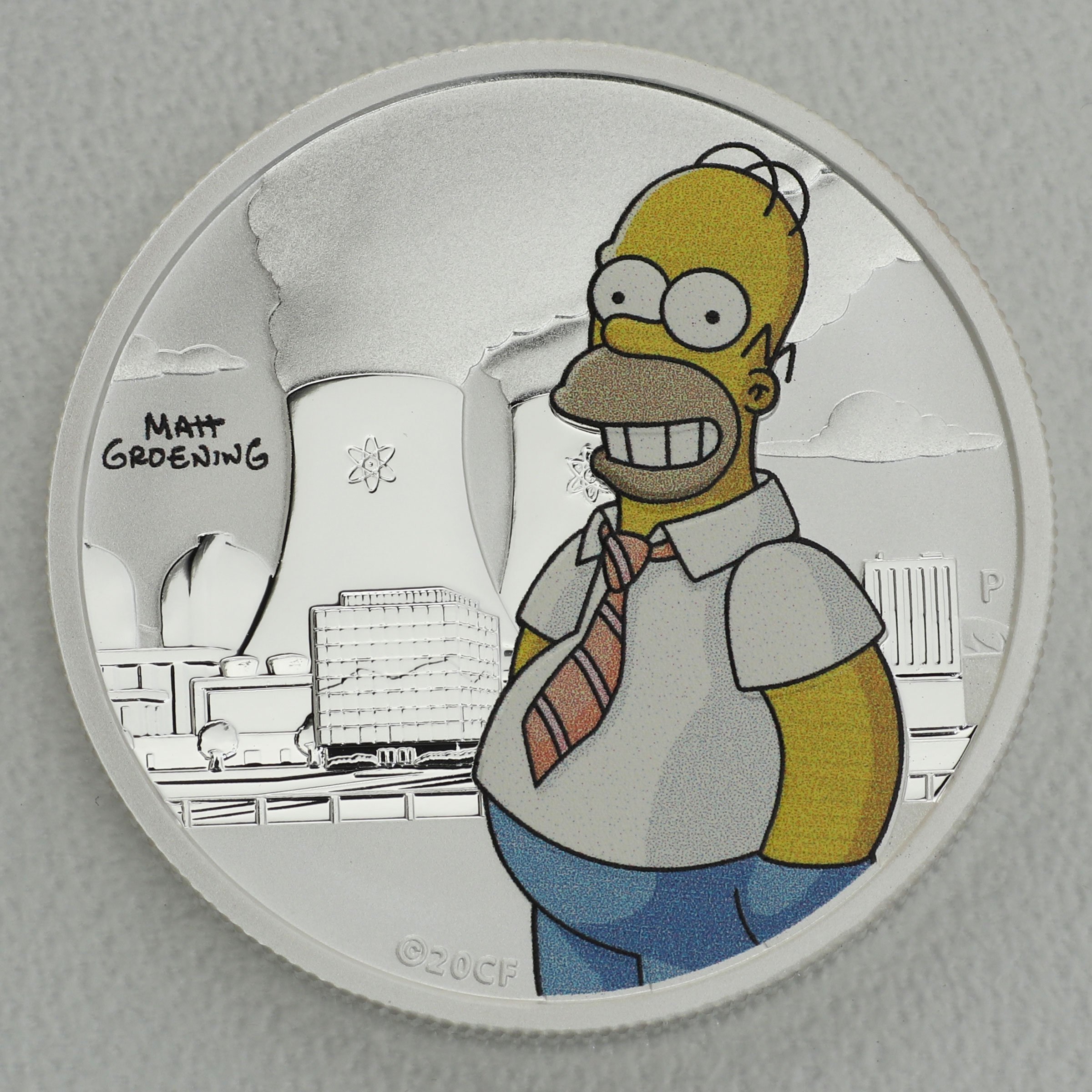 Silbermünze 1/2oz "Homer Simpson" 2020 (koloriert) The Simpsons (Tuvalu) - Hauptansicht