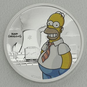 Silbermünze 1/2oz "Homer Simpson" 2020 (koloriert) The Simpsons (Tuvalu) - Hauptansicht