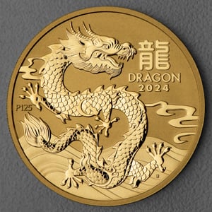 Goldmünze 2oz "Drache" 2024 Lunar III – Year of the Dragon (Australien) - Hauptansicht