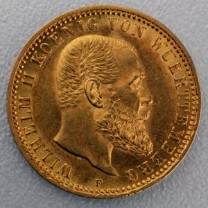 Goldmünze 10 Mark "König Wilhelm II." (Württemberg) - Hauptansicht