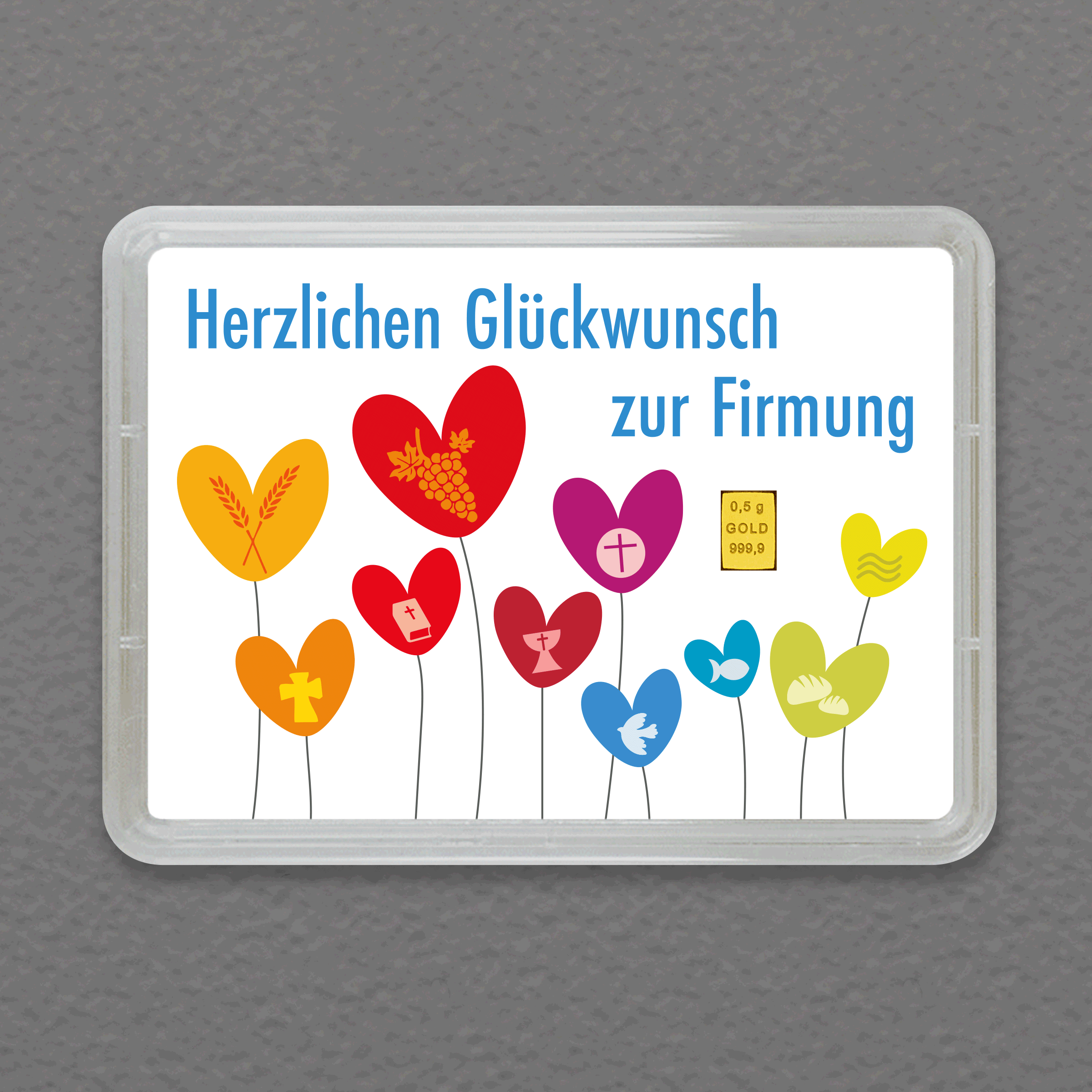 Goldbarren 0,5g "Firmung" (Flip) - Hauptansicht