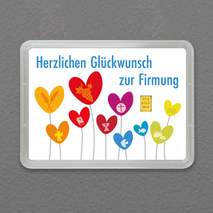 Goldbarren 0,5g "Firmung" (Flip) - Hauptansicht