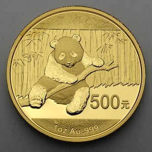 Goldmünze 1oz "Panda" 2014 (China) - Hauptansicht