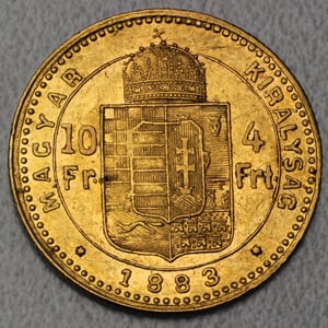 Goldmünze 4 Florin "Wappen" (Österreich/Ungarn) - Miniaturansicht 2