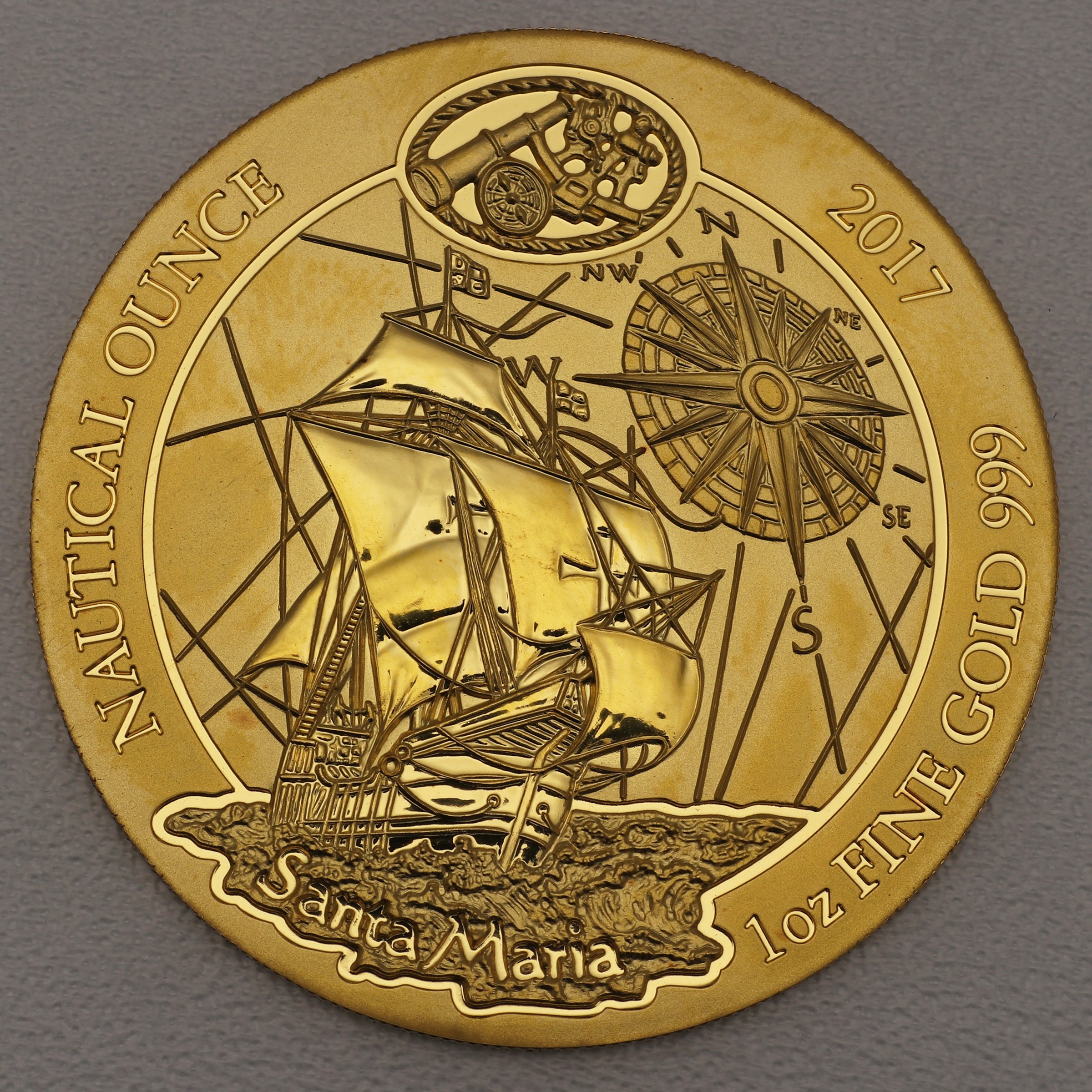 Goldmünze 1oz "Santa Maria" 2017 Nautical Ounce (Ruanda) - Hauptansicht