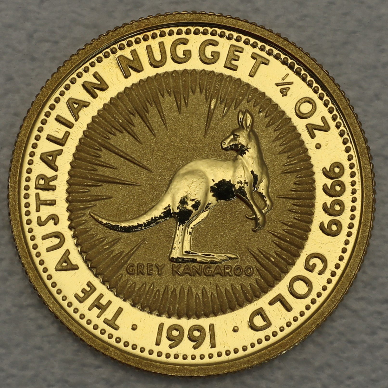 Goldmünze 1/4oz "Känguru" 1991 Australian Nugget (Australien) - Hauptansicht