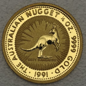 Goldmünze 1/4oz "Känguru" 1991 Australian Nugget (Australien) - Hauptansicht